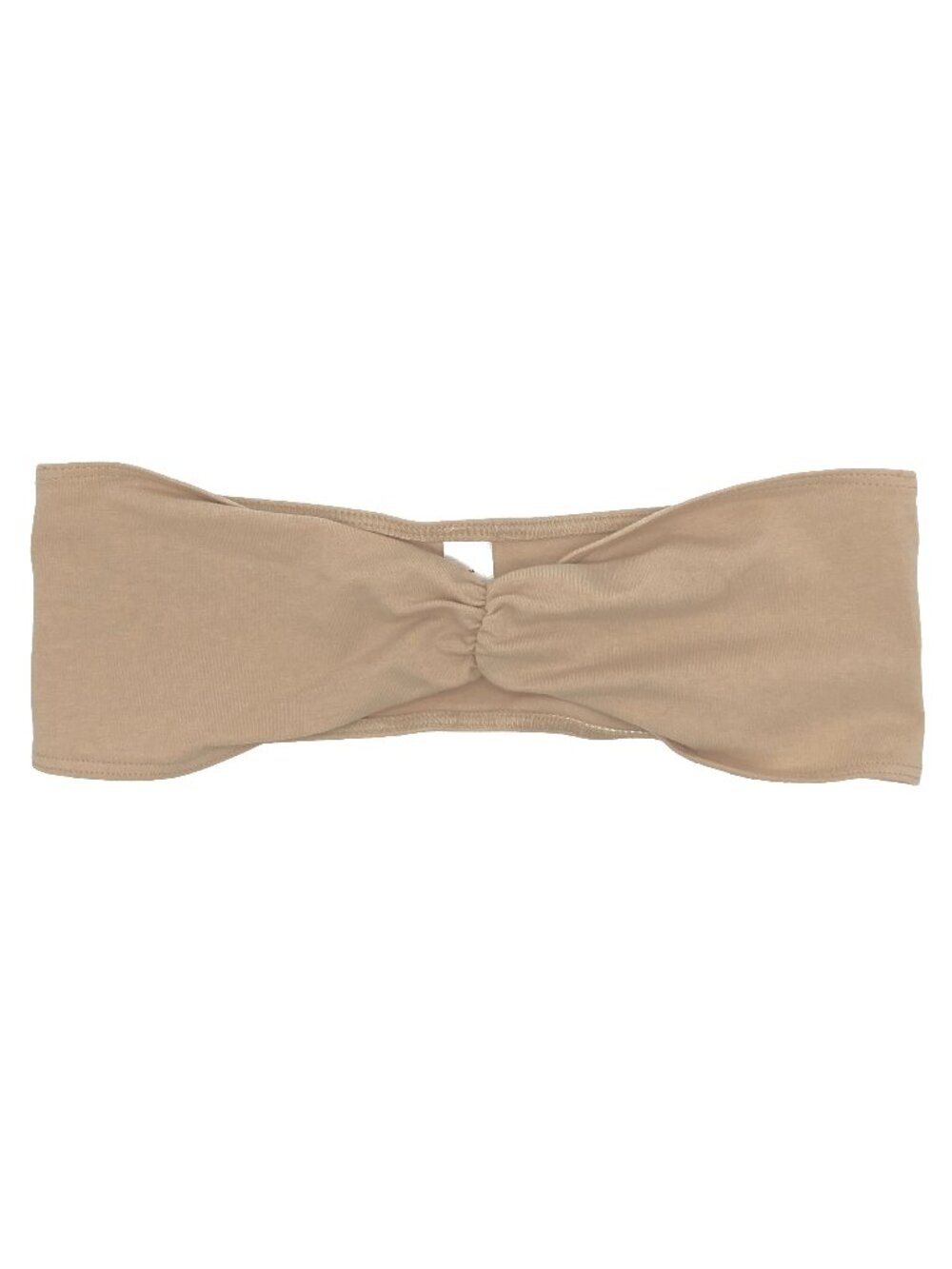 AMERICAN APPAREL STRAPLESS TUBE BRA BANDEAU COTTON SPANDEX BEIGE NUDE NWOT S